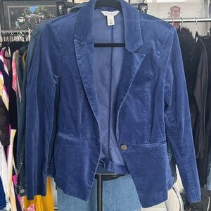 White House black market Blue Velvet Women's Blazer